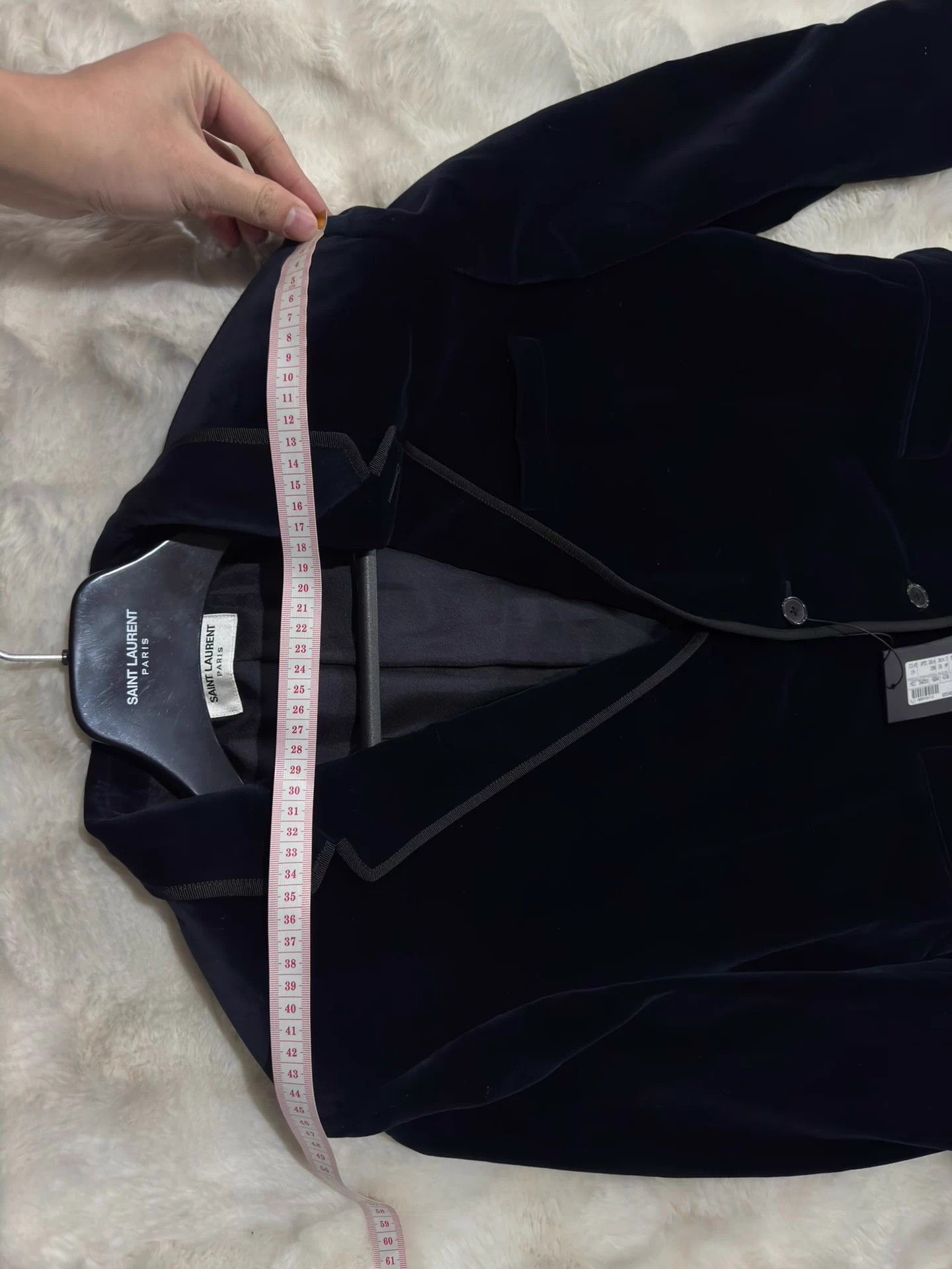 Saint Laurent Paris Saint Laurent SLP men's Ink Blue Velvet blazer 52 Size 52L - 7 Thumbnail