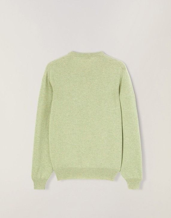 Loro Piana o1srvl11e1024 Girocollo Classic Cashmere Sweater in Green Size US XL / EU 56 / 4 - 2 Thumbnail