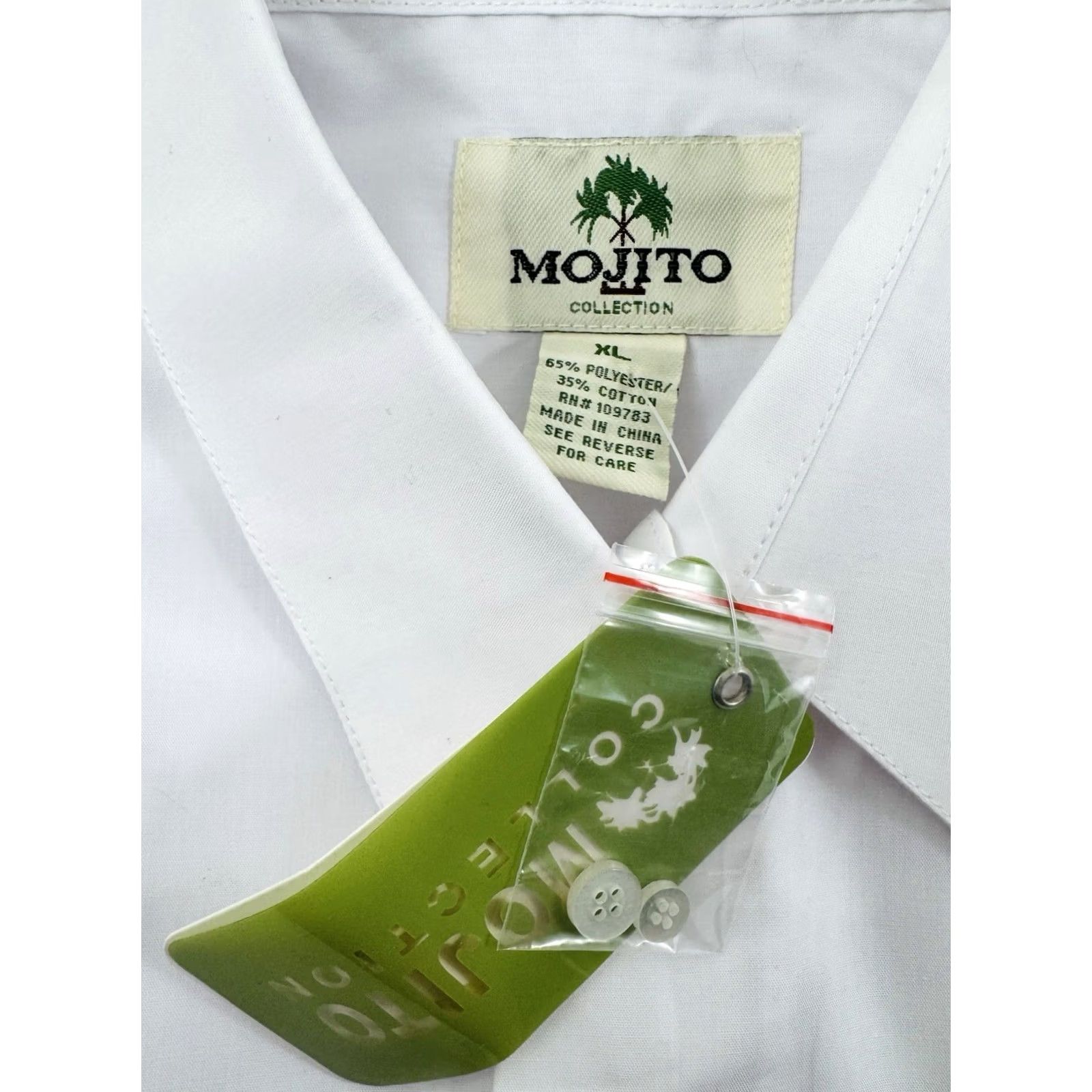 Vintage MOJITO Guayabera Wedding Cabana XL Shirt Men White Short Sleeve Button-Up N/A Size US XL / EU 56 / 4 - 3 Thumbnail