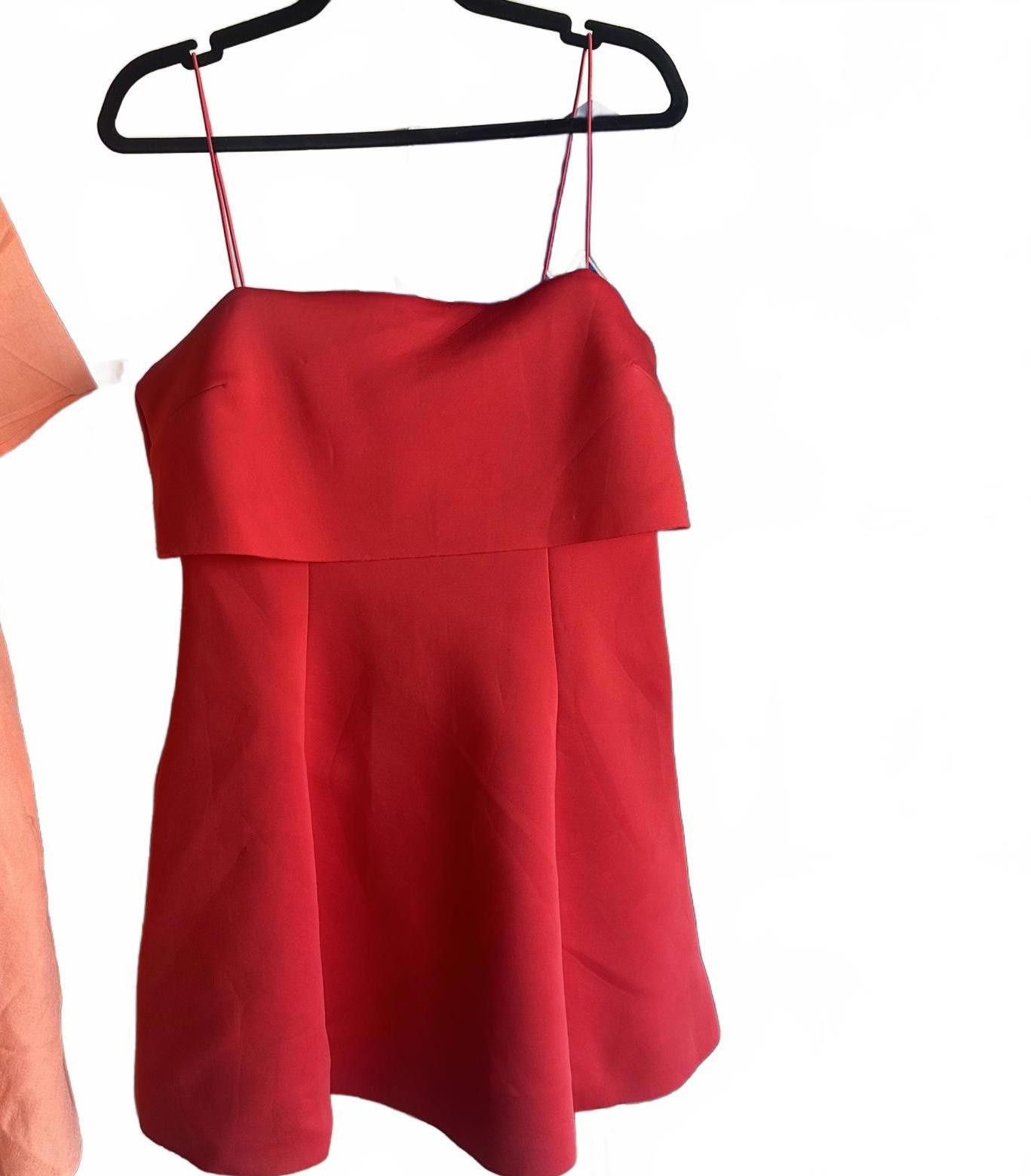 Asos ASOS Red scuba Spaghetti Strap Dress - Size 10 Size L / US 10 / IT 46 - 1 Preview
