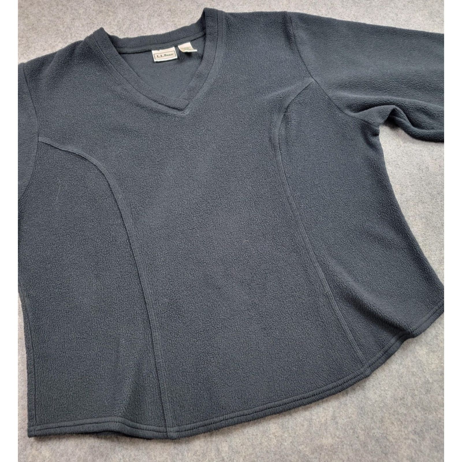 Vintage LL Bean Pullover Womens Large Fleece V Neck Long Sleeve Warm Outdoors Hiking Size L / US 10 / IT 46 - 6 Thumbnail