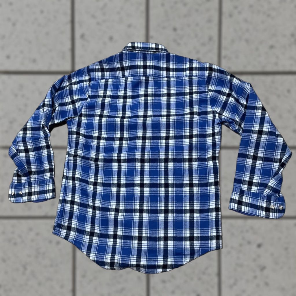 VINTAGE High Sierra Flannel Shirt Men M Blue Plaid Western 90s Light Cotton Button-Up Redefined for Search (90s western vintage) Mens