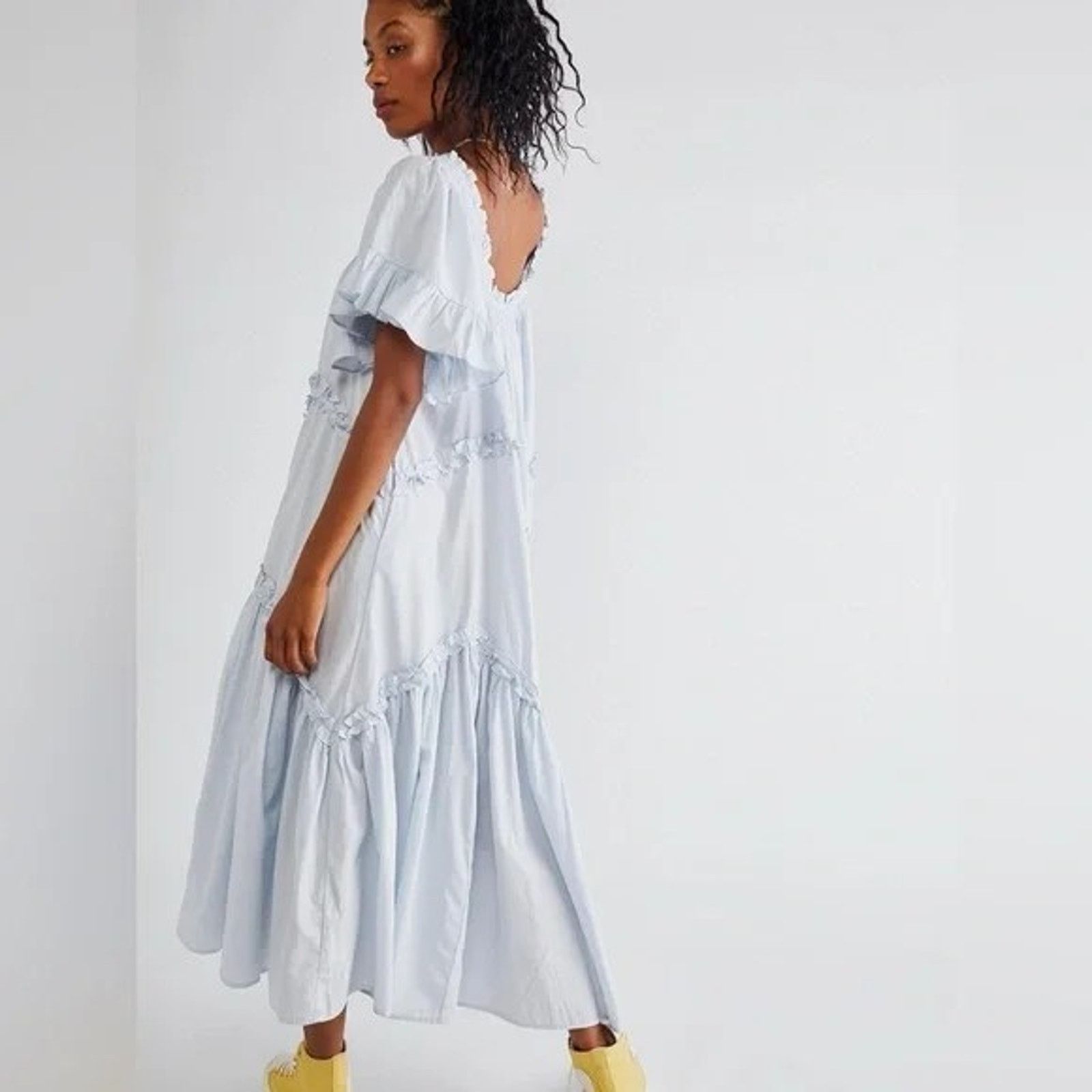 Free People FREE PEOPLE Women’s Endless Summer Harriet Ruffle Dress L Size L / US 10 / IT 46 - 2 Thumbnail