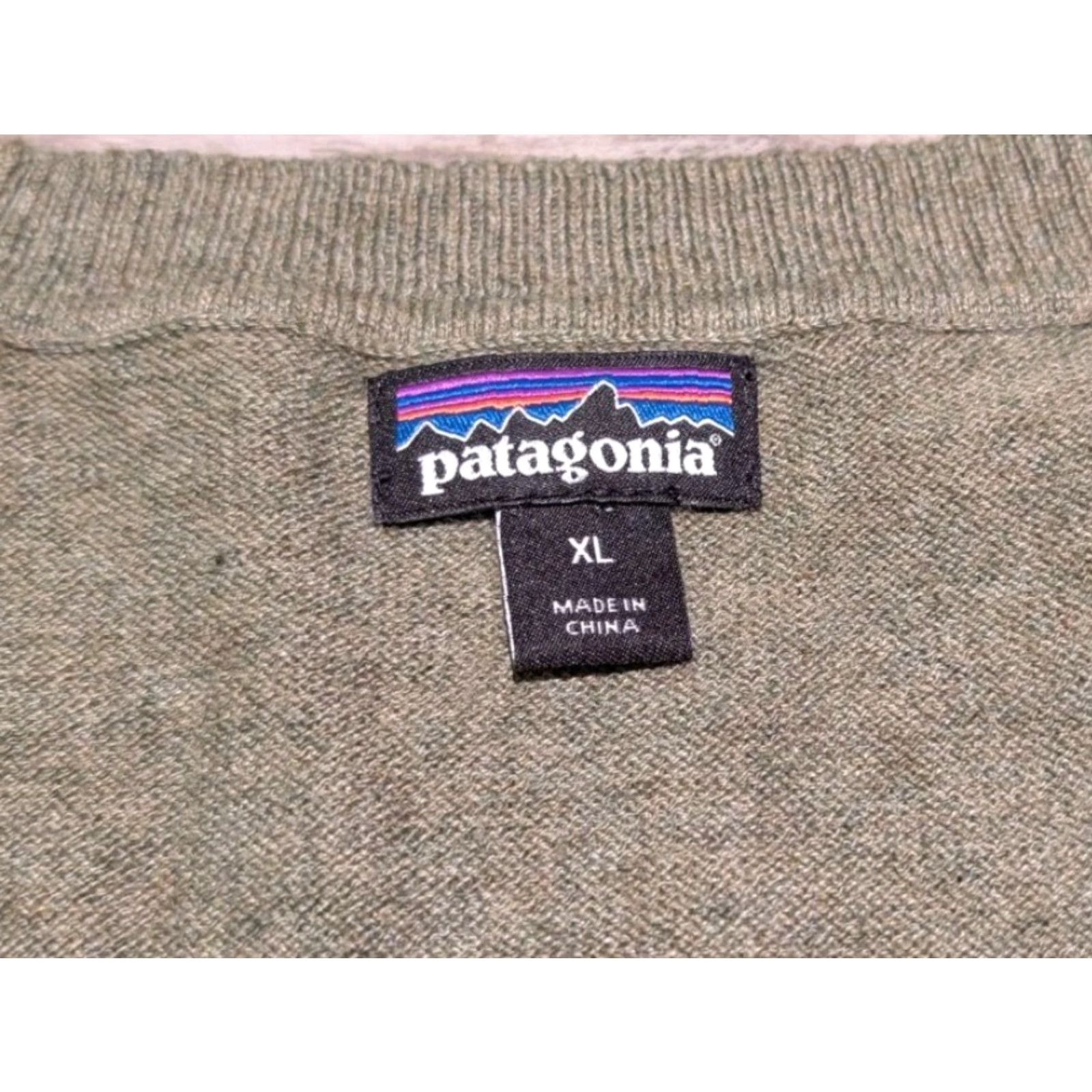 Patagonia VINTAGE Patagonia Womens Andri Pullover Crewneck Sweater XL Olive Knit Solid Logo Regular Mens Womens? Size XL / US 12-14 / IT 48-50 - 4 Thumbnail