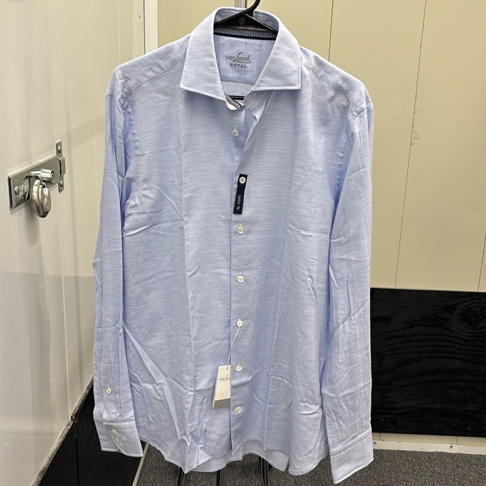 NWT Van Laack Royal Men's Classic Blue Dress Shirt Size M