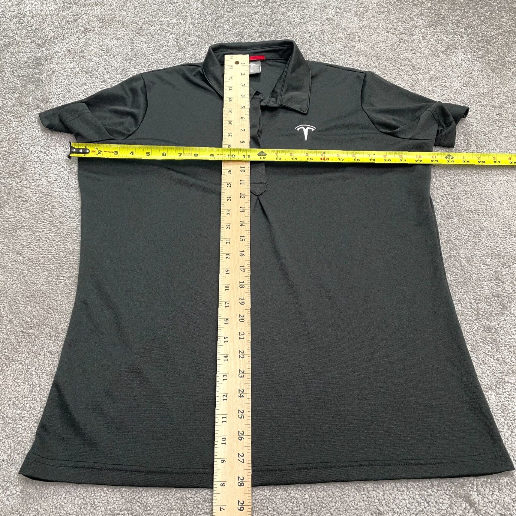 Vintage Tesla Polo Shirt Womens Large Black Polo Size L / US 10 / IT 46 - 7 Thumbnail
