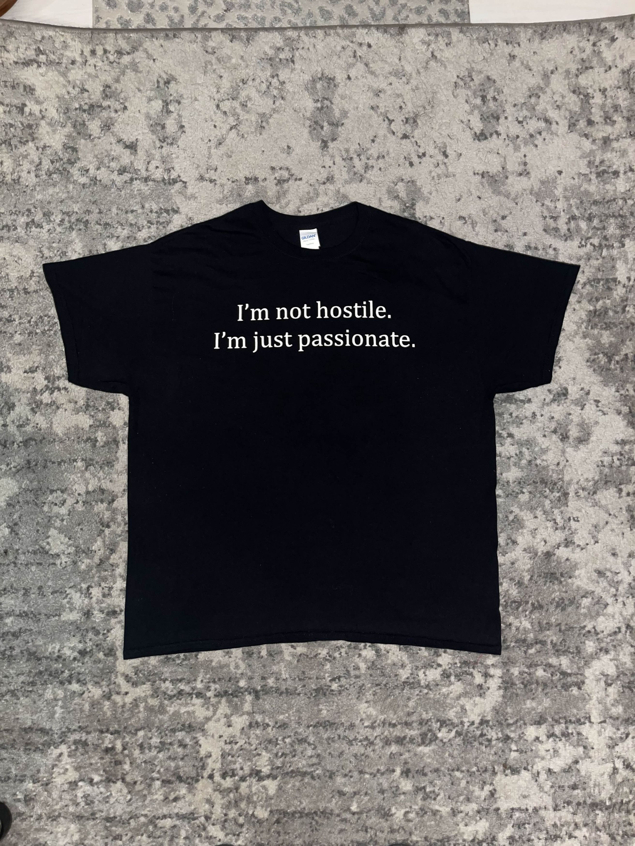 Vintage Y2K Funny I'm Not Hostile, I'm Just Passionate Shirt Size US XL / EU 56 / 4 - 2 Thumbnail