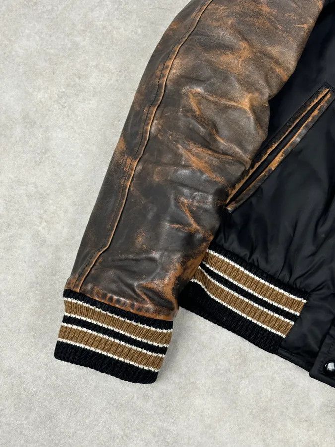 Prada FW2018 Prada Black Leather Varsity Bomber Jacket Size US S / EU 44-46 / 1 - 9 Thumbnail