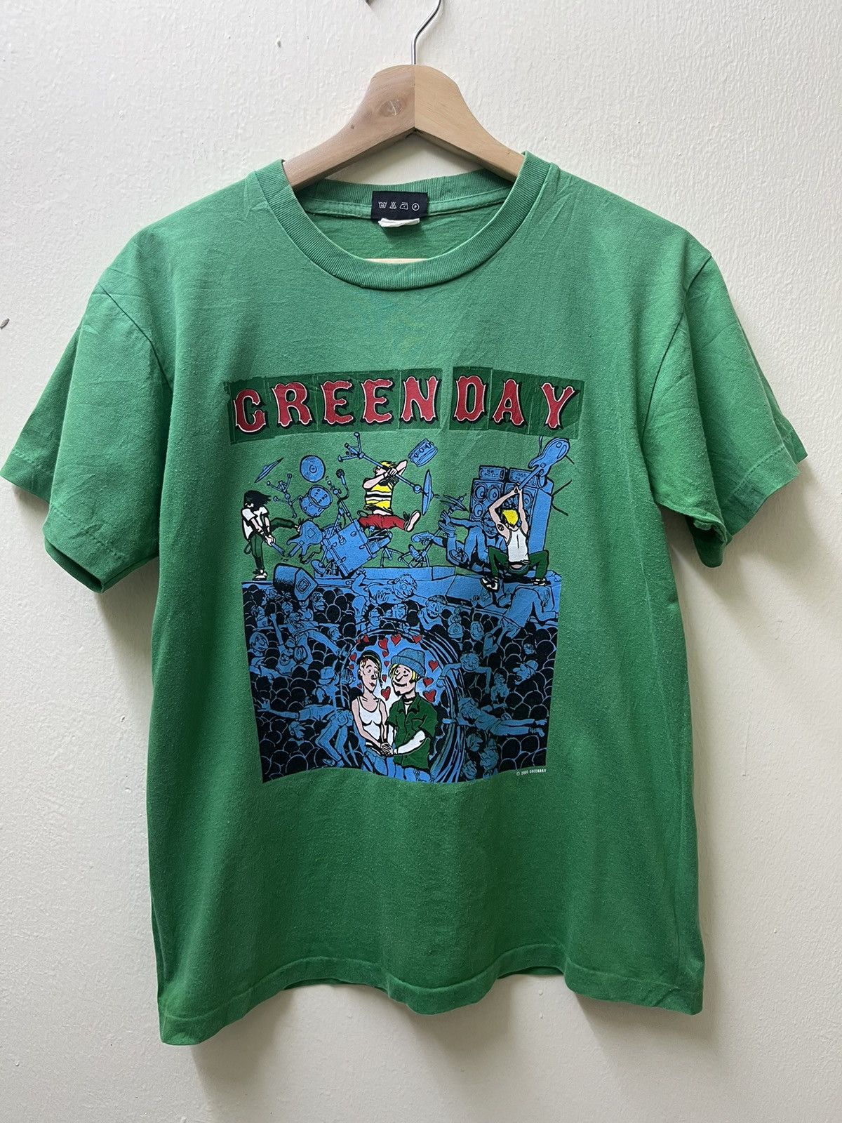 image of Band Tees x Rock Band Vintage Green Day Band Tee, Men's (Size Small)