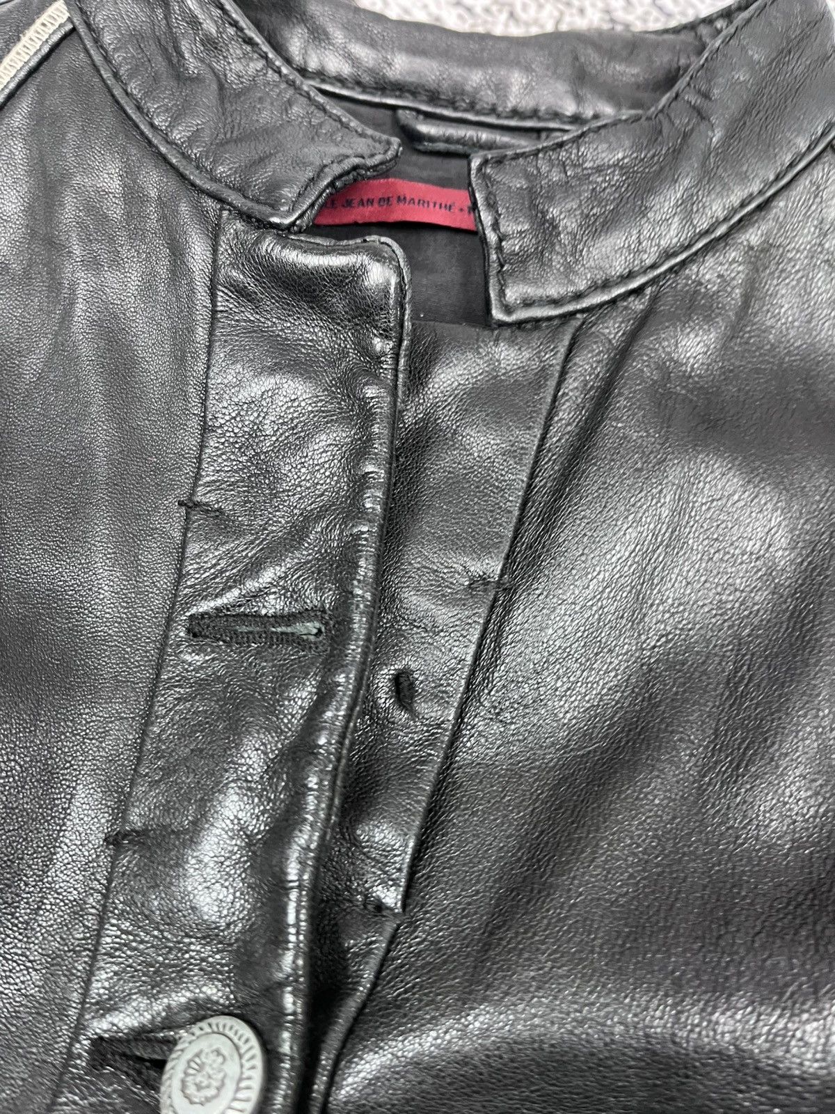 Marithe + Francois Girbaud MARITHE FRANÇOIS GIRBAUD Avant Garde Cropped Leather Jacket Size S / US 4 / IT 40 - 8 Thumbnail