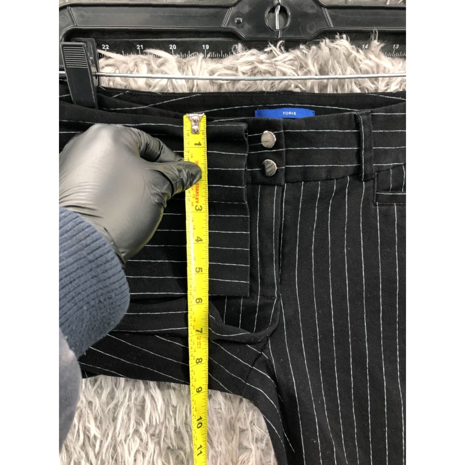 Apt. 9 Apt. 9 Torie Dress Pants Size 4 Womens Black Stripe Knit Flat Front Pockets Mid Rise Stretch Size 27" / US 4 / IT 40 - 5 Thumbnail