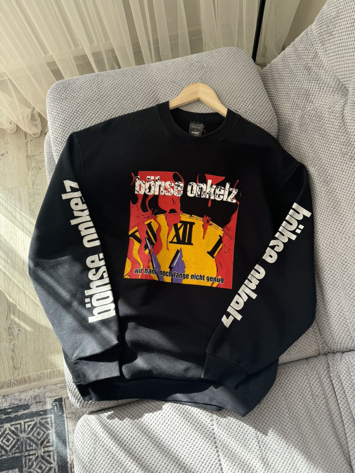 Vintage Bohse Ankelz 1991 Wir Ham Noch Lange Nicht Genug Sweatshirt Size US XL / EU 56 / 4 - 2 Thumbnail