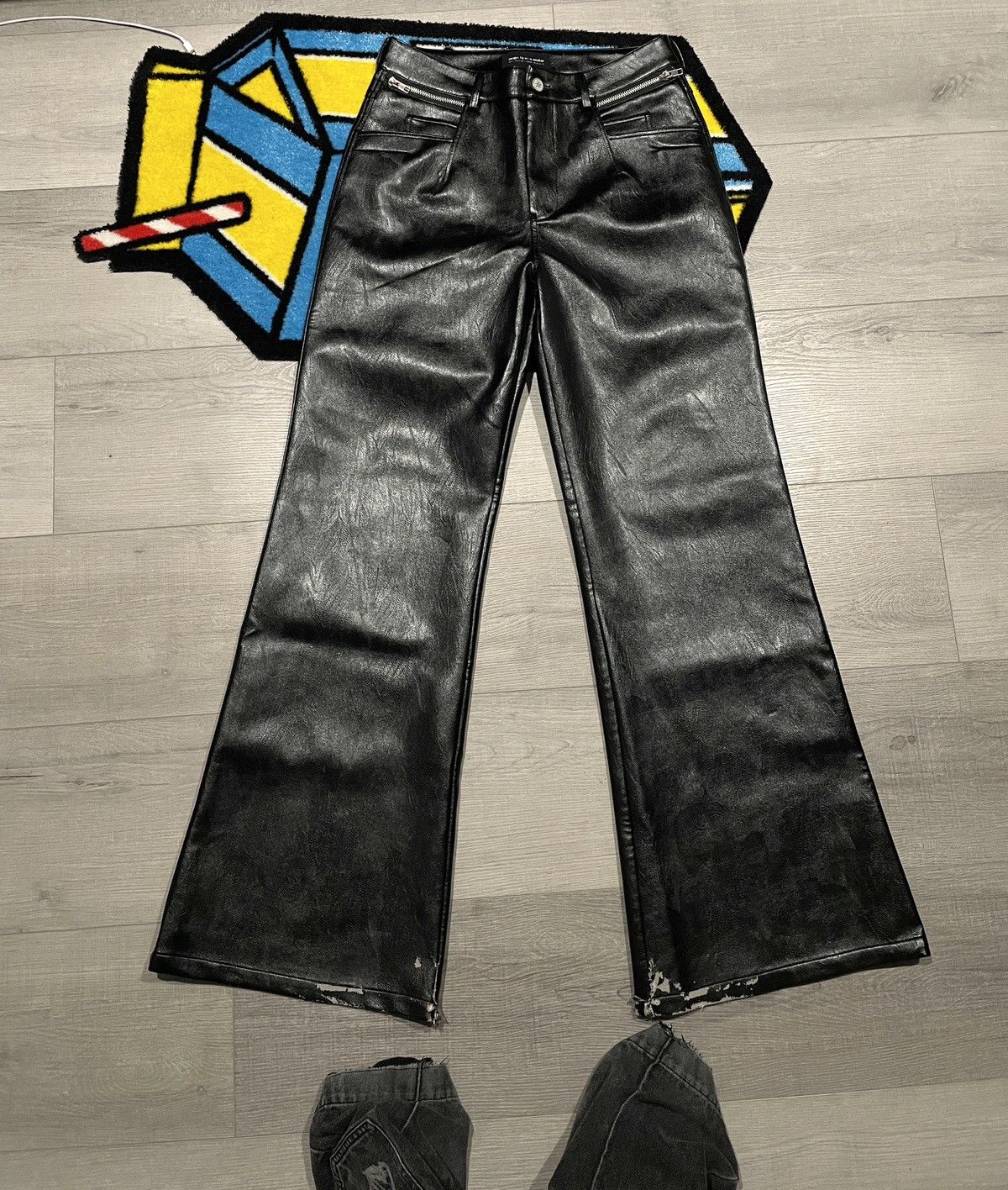 Avant Garde Ranger Cartel flared leather pants | Grailed