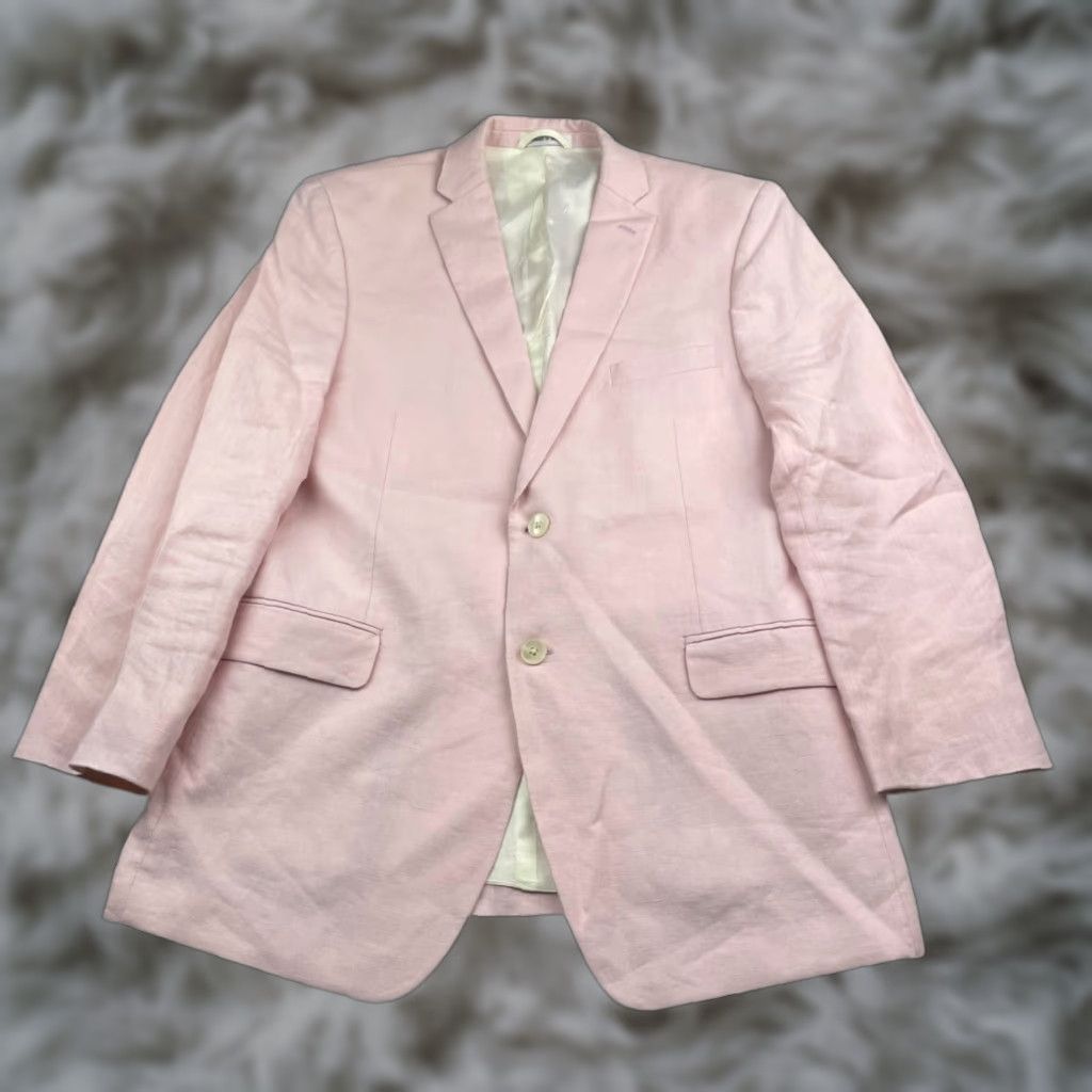 Ralph Lauren Ralph Lauren LRL Men's Blazer 100% Linen Pink 2-Button Front Double-Vented Short 36S Notch Lapel Size 36R - 1 Thumbnail