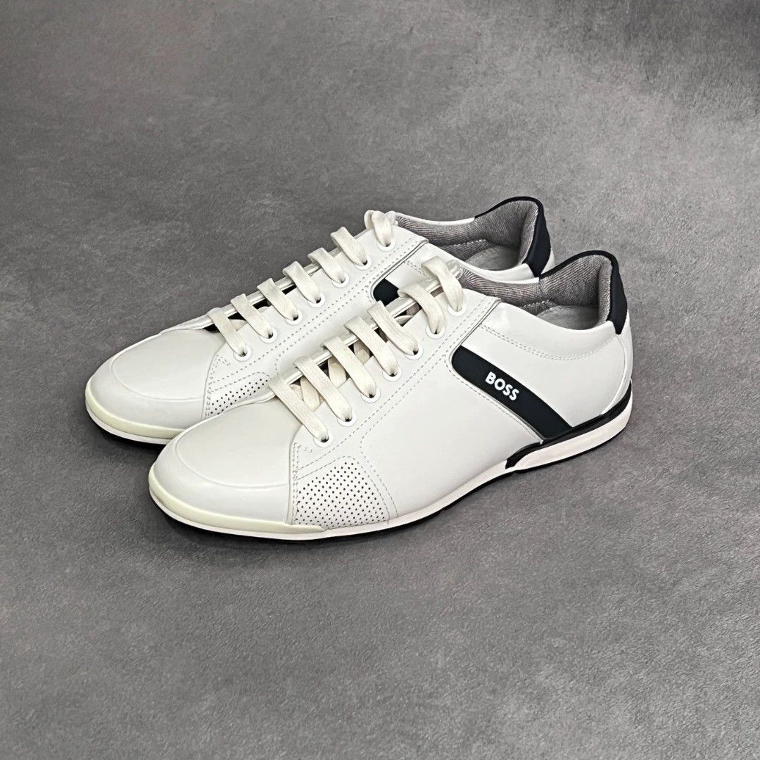 Hugo Boss HUGO BOSS White Leather Breathable Casual Sneakers Size US 9 / EU 42 - 2 Thumbnail