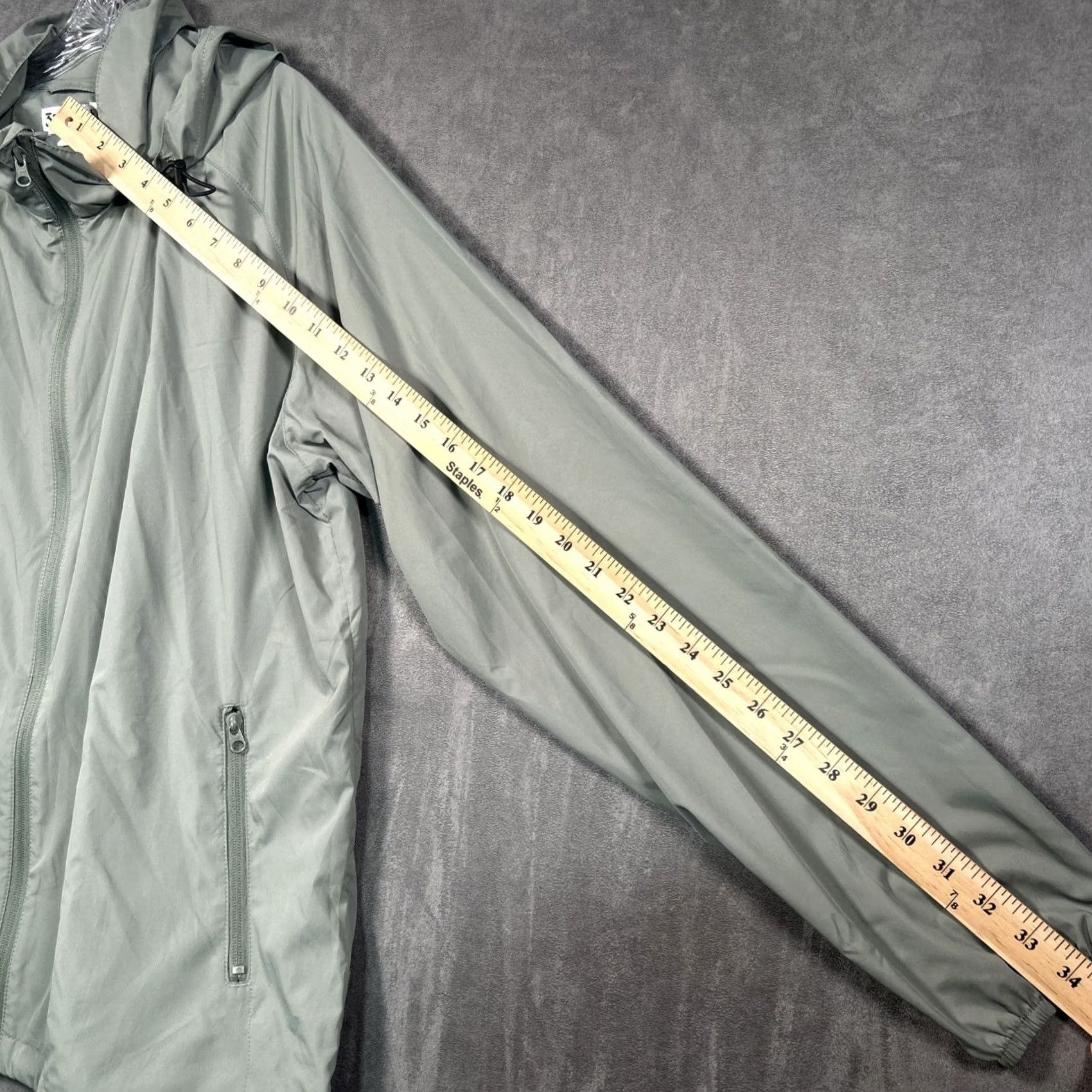 Vintage 33,000ft Hooded Windbreaker Jacket Mens L Green Full Zip Lightweight Packable Size US L / EU 52-54 / 3 - 6 Thumbnail