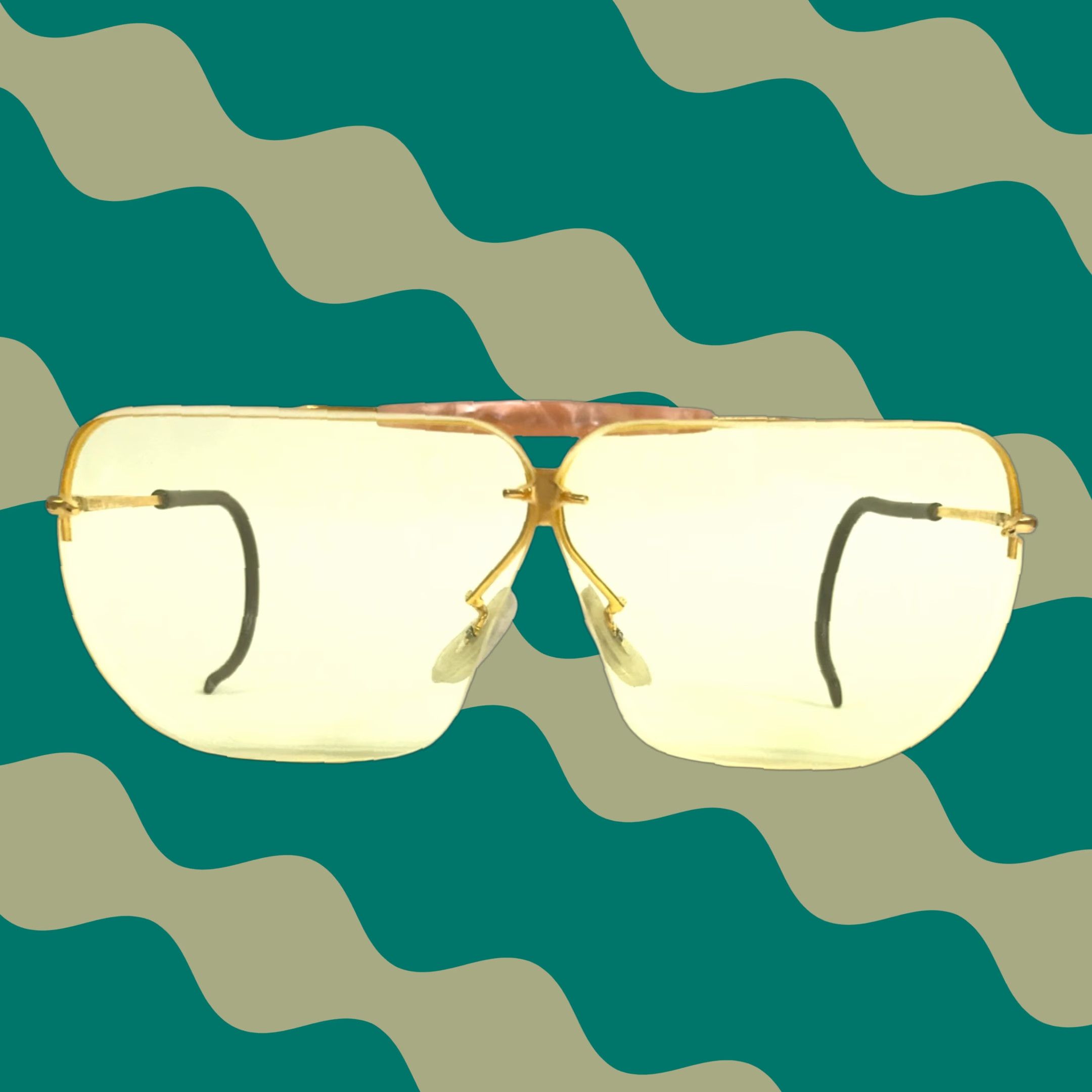 Fendi × Vintage Fendi FS332 Vintage Leopard sunglasses Gold  display picture 1