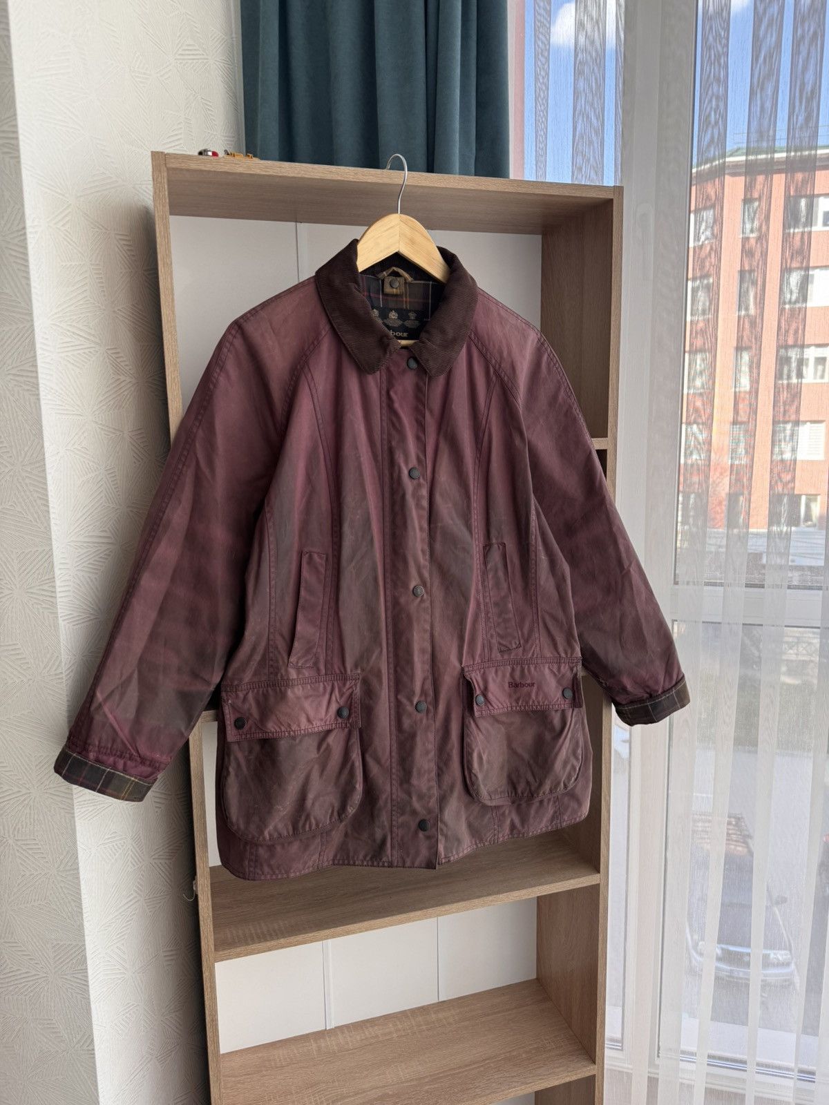 Barbour × Vintage Vintage Barbour Tartan Classic W’ Beadnell Wax Jacket Size XXL / US 16-18 / IT 52-54 - 4 Thumbnail
