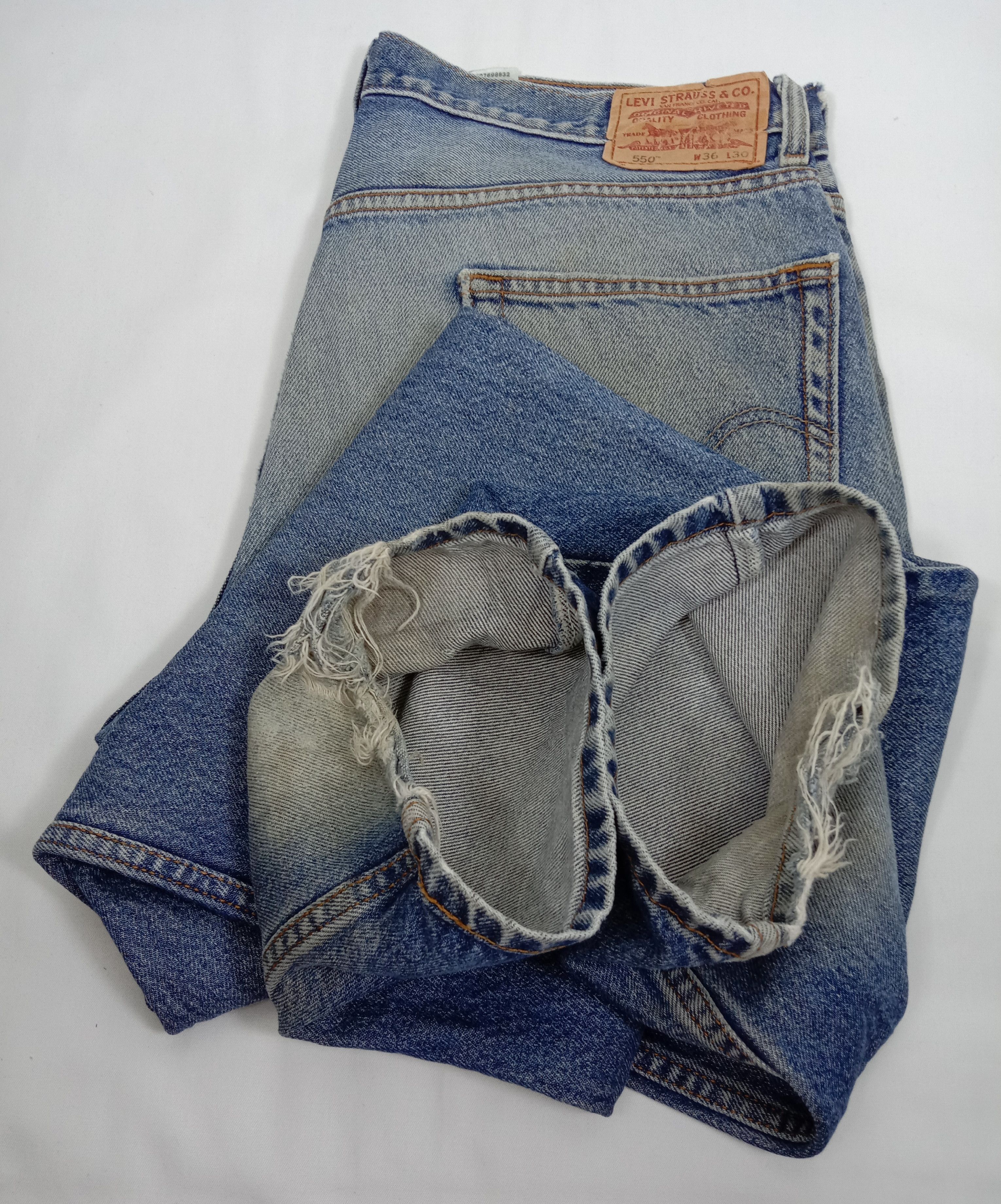 Levi's Vintage Levi’s 550 Jeans Rusty Wash Distressed Denim Size US 36 / EU 52 - 15 Thumbnail