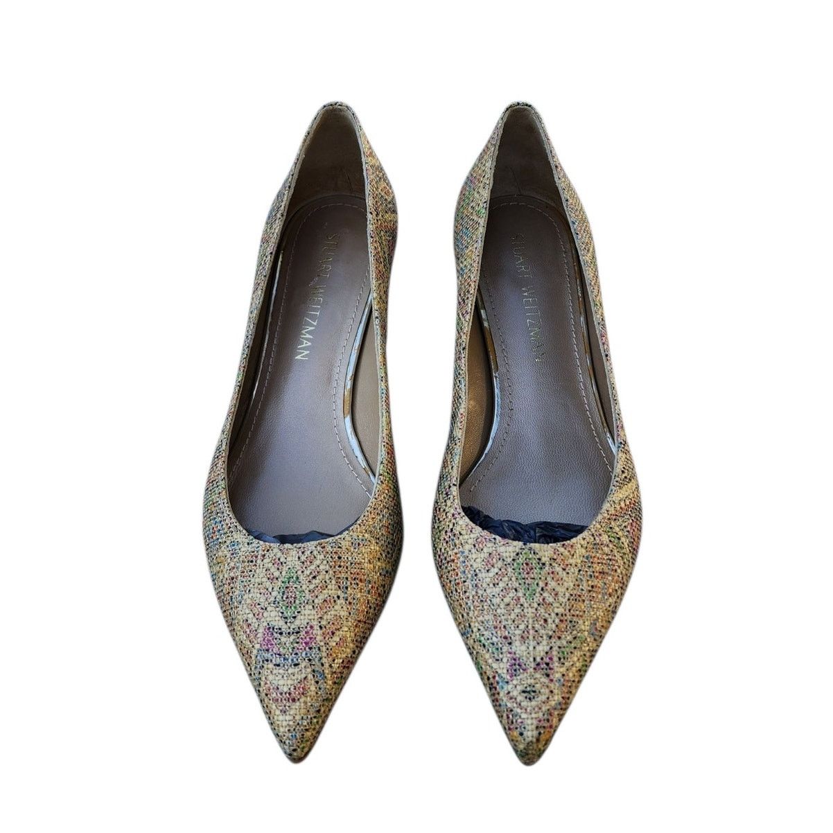 Stuart Weitzman Stuart Weitzman Geometric Woven Texture Kitten Heels 7.5 Size US 7.5 / IT 37.5 - 5 Thumbnail