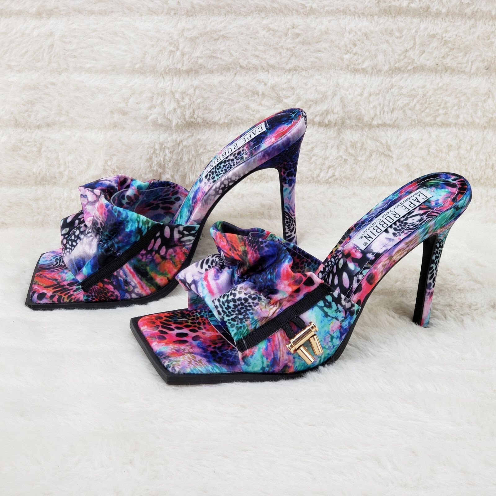Other iliana Slip On Sqaure Open Toe High Heel Clogs Mules Slides Size US 7 / IT 37 - 2 Thumbnail