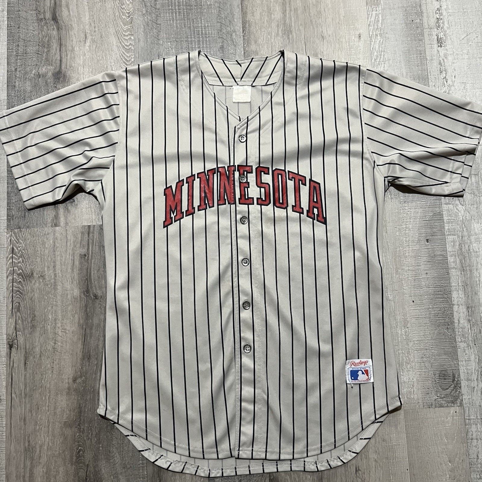 Majestic VTG Minnesota Twins Pinstripe Baseball Jersey 80s Rawlings Size US L / EU 52-54 / 3 - 1 Thumbnail