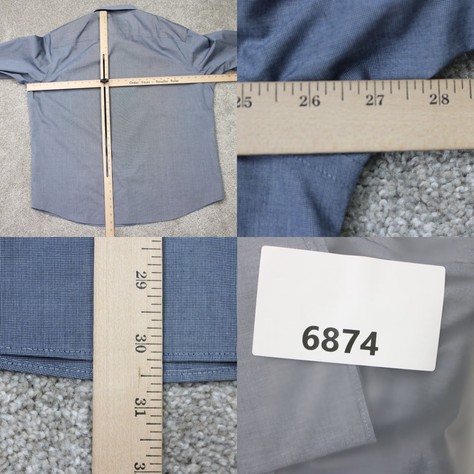 UNTUCKit UNTUCKit Shirt Mens 2XL Blue Button-Up Long Sleeve Cotton Wrinkle-Resistant Size US XXL / EU 58 / 5 - 8 Thumbnail