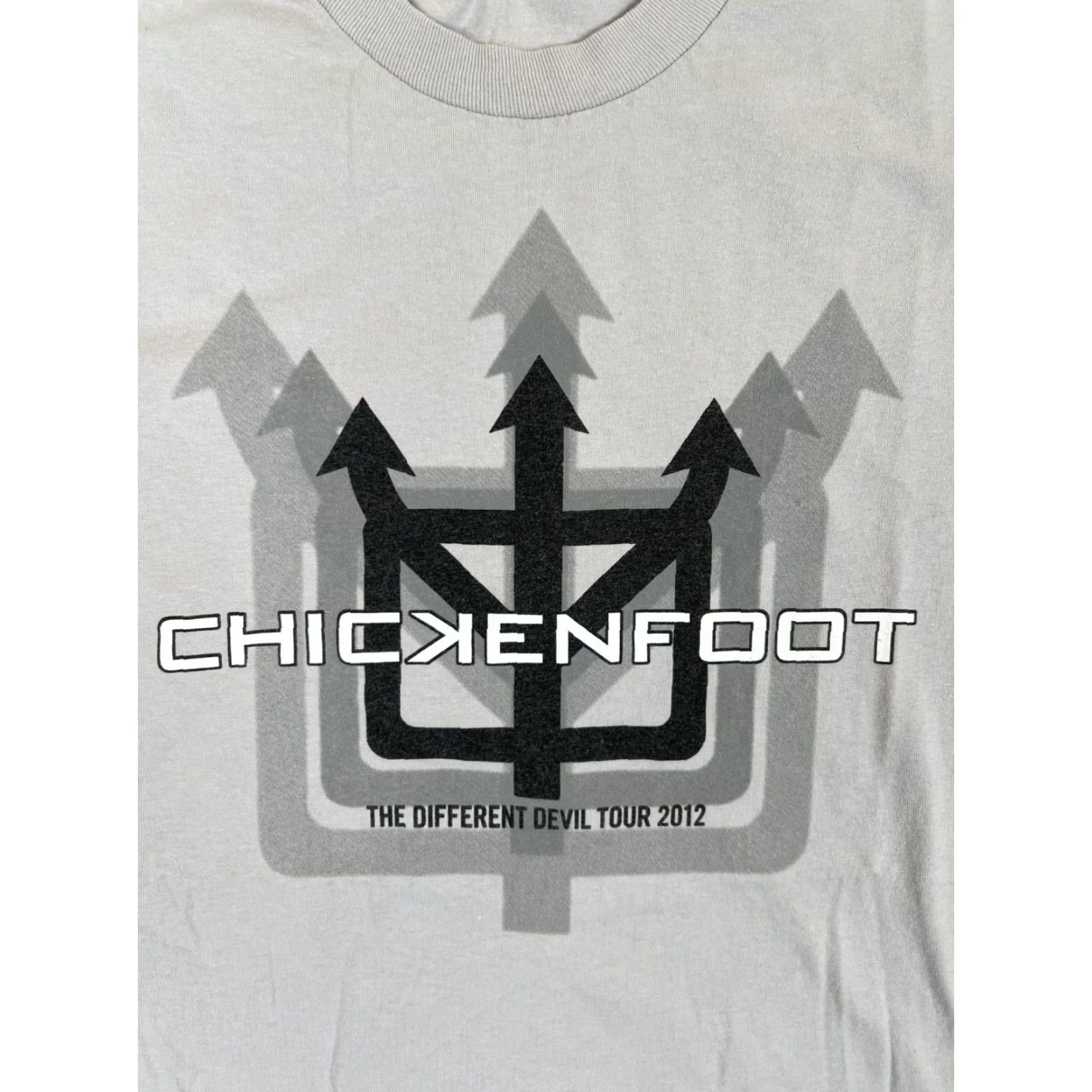 Vintage AllStyle Chickenfoot “Different Devil” Tour 2012 Gray T-Shirt Size L Men Crew Neck Short Sleeve Cotton Size US L / EU 52-54 / 3 - 2 Thumbnail