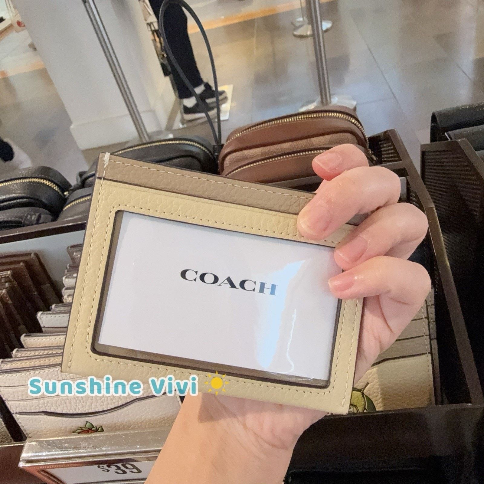 Coach NWT Coach CAT71 Slim Id Card Case Lemon Silver/Moonlight Size ONE SIZE - 2 Thumbnail