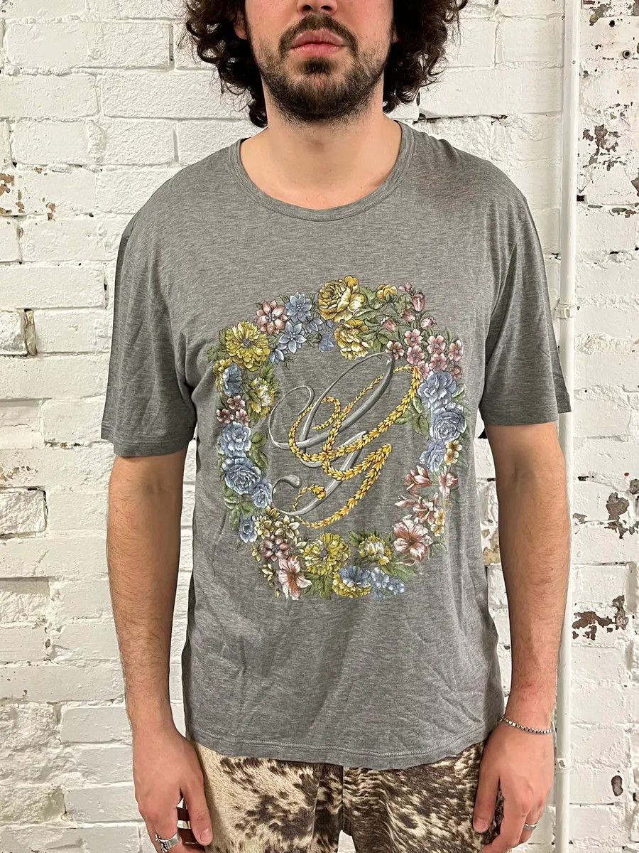Gucci 2010s Gucci Flowers Grey T-Shirt Size US M / EU 48-50 / 2 - 2 Thumbnail