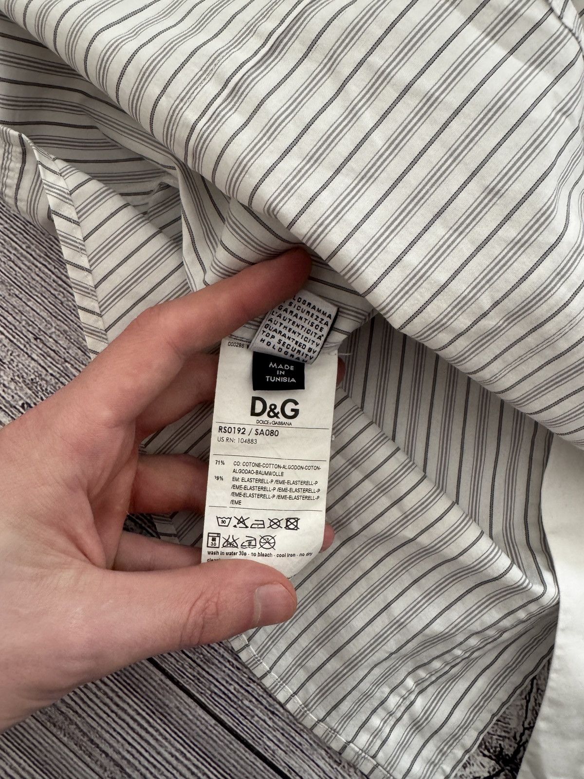 Dolce & Gabbana Dolce & Gabbana D&G Striped Button Up Shirt Size 50 Size US L / EU 52-54 / 3 - 6 Thumbnail