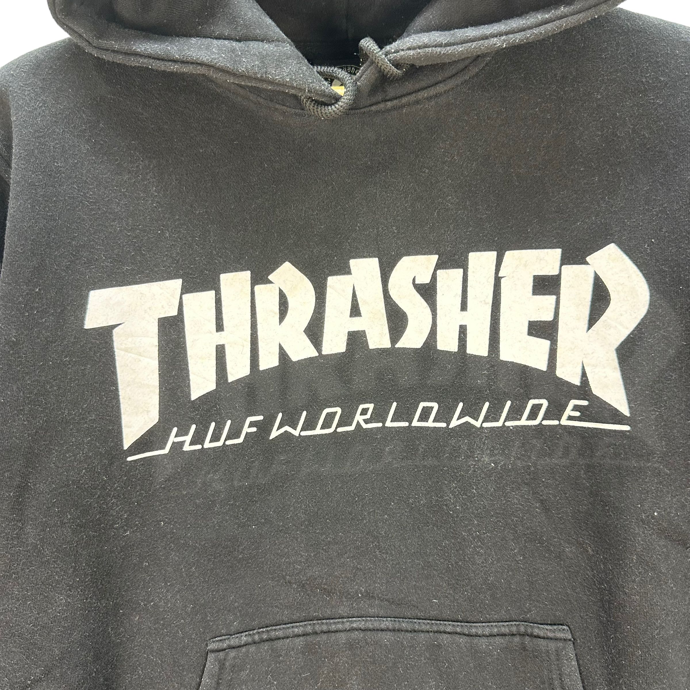 Thrasher THRASHER HUF WORLD WIDE BIG LOGO PULLOVER HOODIES #8602-017 Size US L / EU 52-54 / 3 - 3 Thumbnail