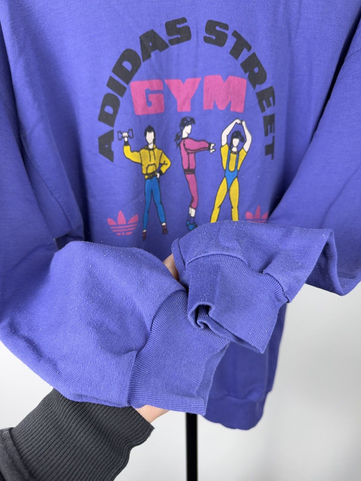 Adidas Vintage 80-90s Adidas Street Gym Trefoil Sweatshirt 90s Size US M / EU 48-50 / 2 - 12 Thumbnail