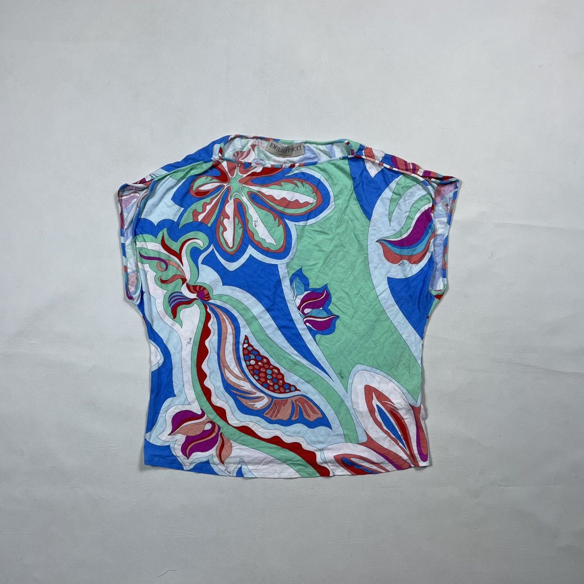 Emilio Pucci EMILIO PUCCI PRINTED FLORAL TOP Size S / US 4 / IT 40 - 1 Thumbnail