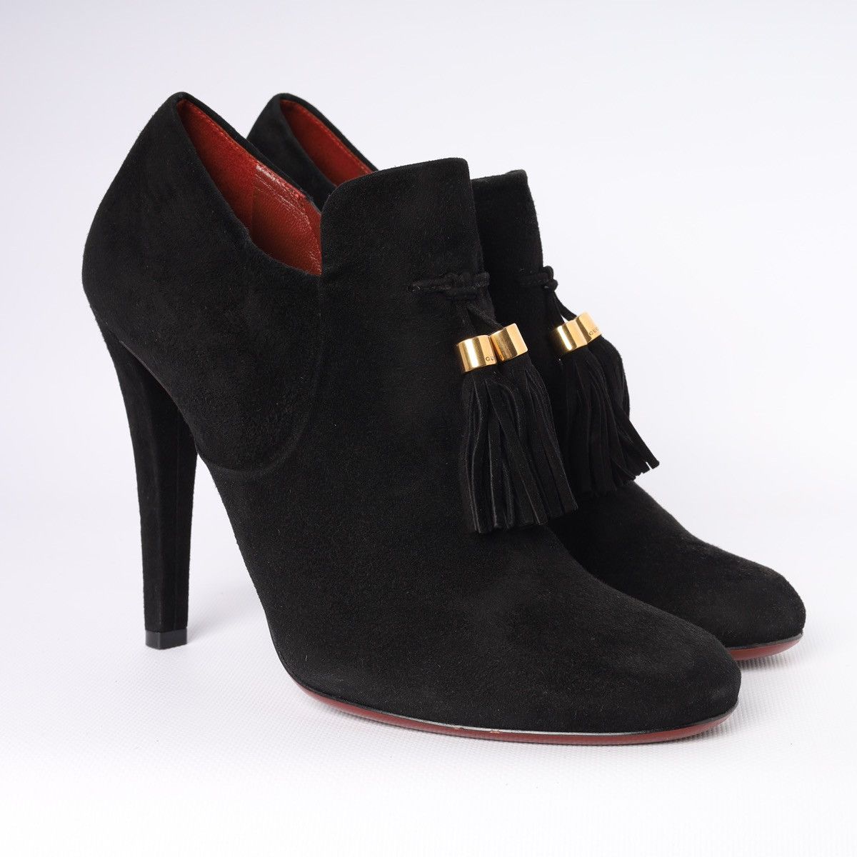 Gucci Gucci Black Suede Mischa Ankle Boots Tassel Size US 10 / IT 40 - 2 Thumbnail