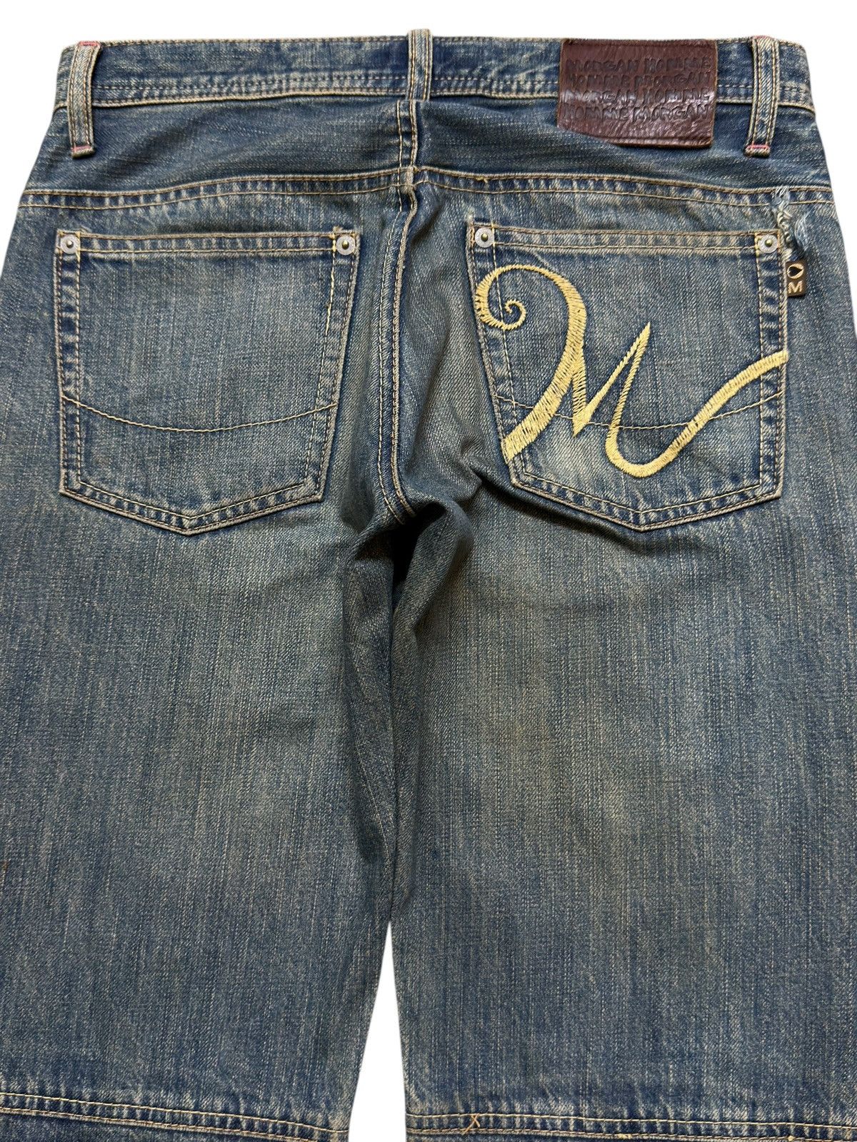 Morgan Homme Vintage Japan Morgan Homee Sashiko Boro Distressed Wide Leg Size US 29 - 5 Thumbnail