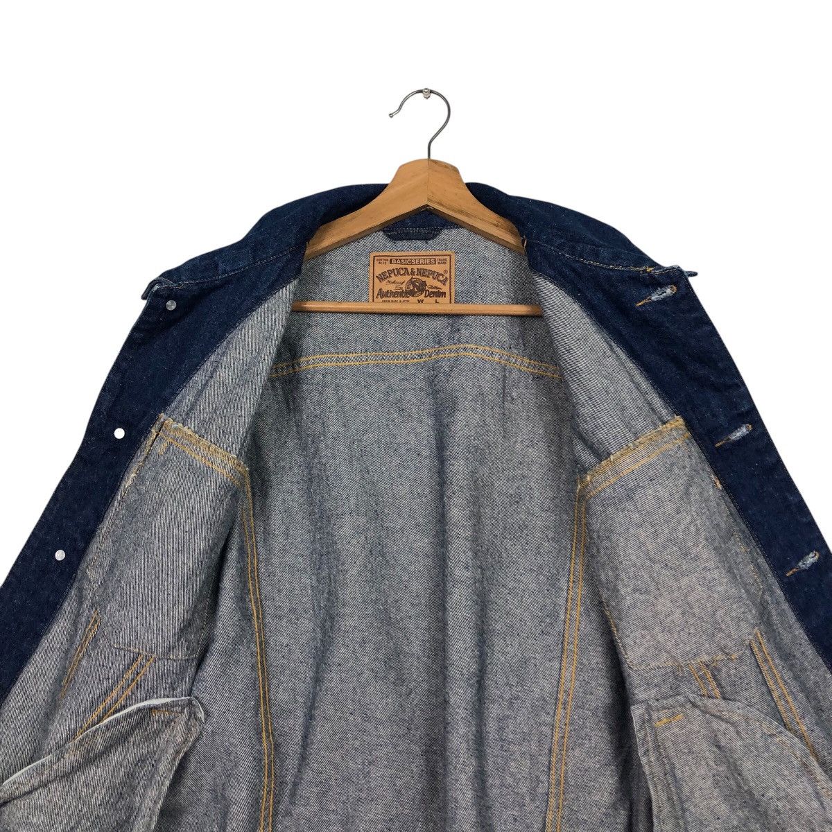 Japanese Brand 📌Vintage Trucker Denim Biker Jacket Nepuca Issey Miyake Size US L / EU 52-54 / 3 - 15 Thumbnail