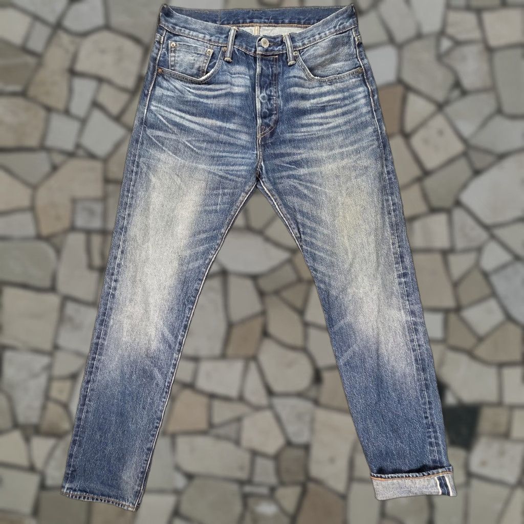 Levi's Levis 501 Jeans Mens Regular Blue Denim 501 CT Distressed Pockets Button 30x31 Slim Tapered Whiskers Honeycomb Medium Wash Size US 30 / EU 46 - 1 Thumbnail