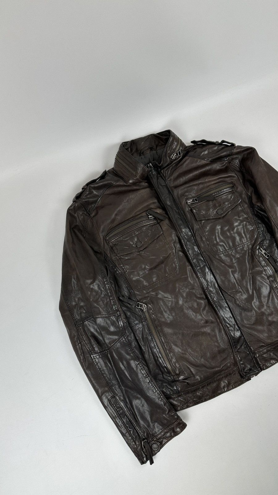 Baldessarini Baldessarini Leather Biker Jacket Size US L / EU 52-54 / 3 - 3 Thumbnail