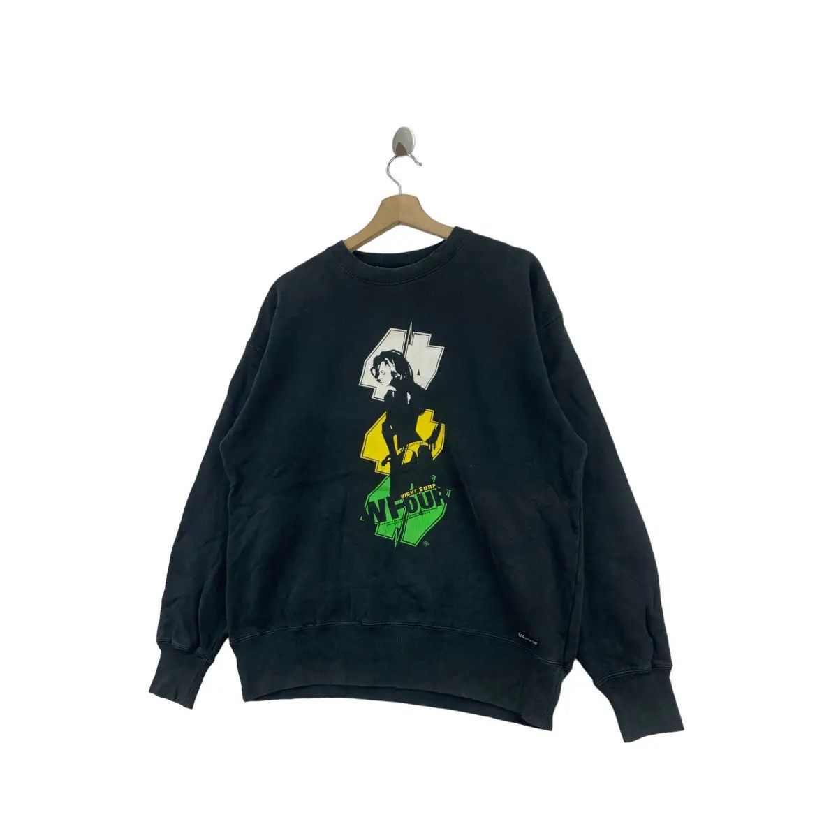 Vintage Vintage W4 NIGHT SURF Sexy Bikini Surfing Wave Sweatshirt Size US XL / EU 56 / 4 - 5 Thumbnail