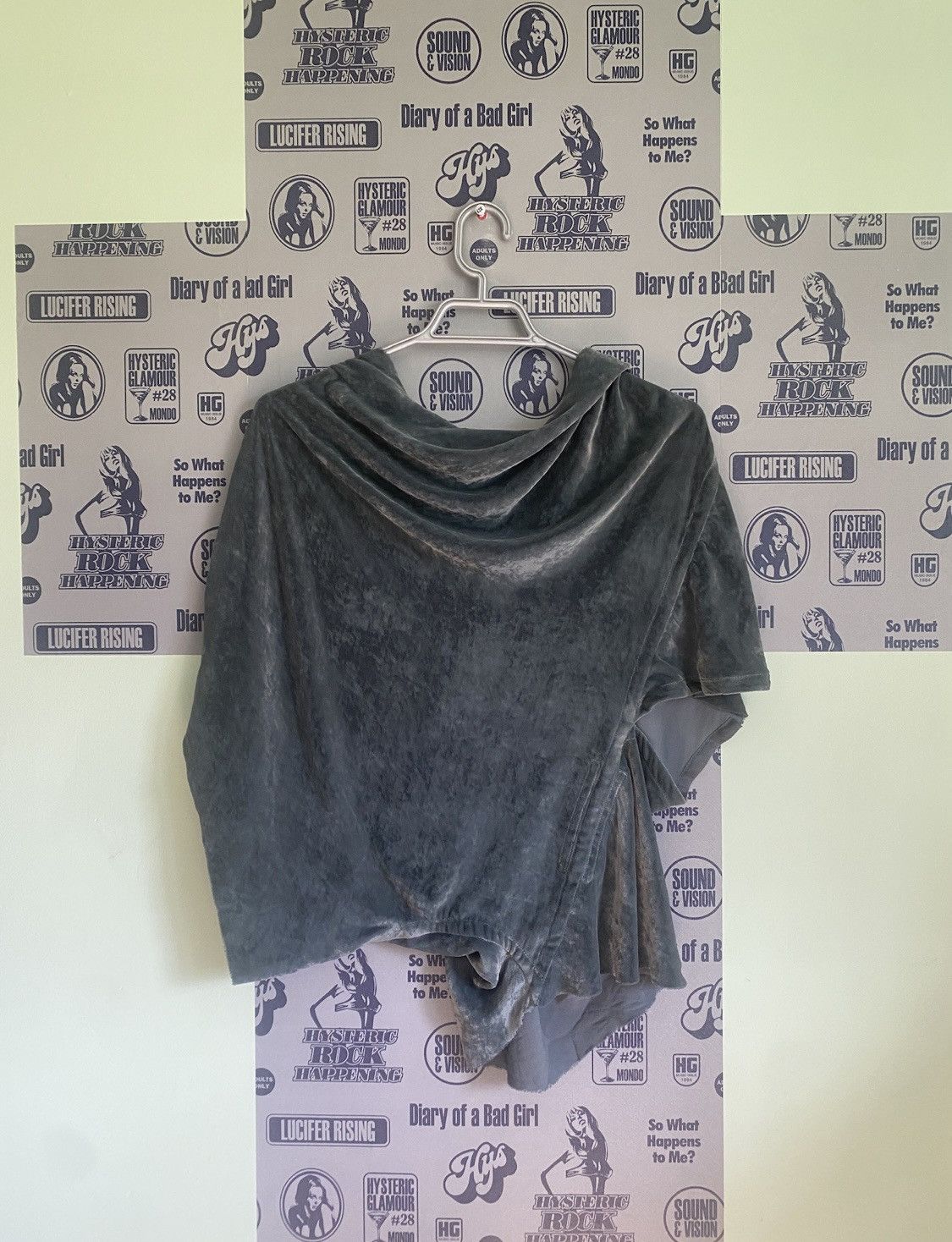 Rick Owens Strobe FW22 Teal Velour Drape Top Size S / US 4 / IT 40 - 2 Thumbnail