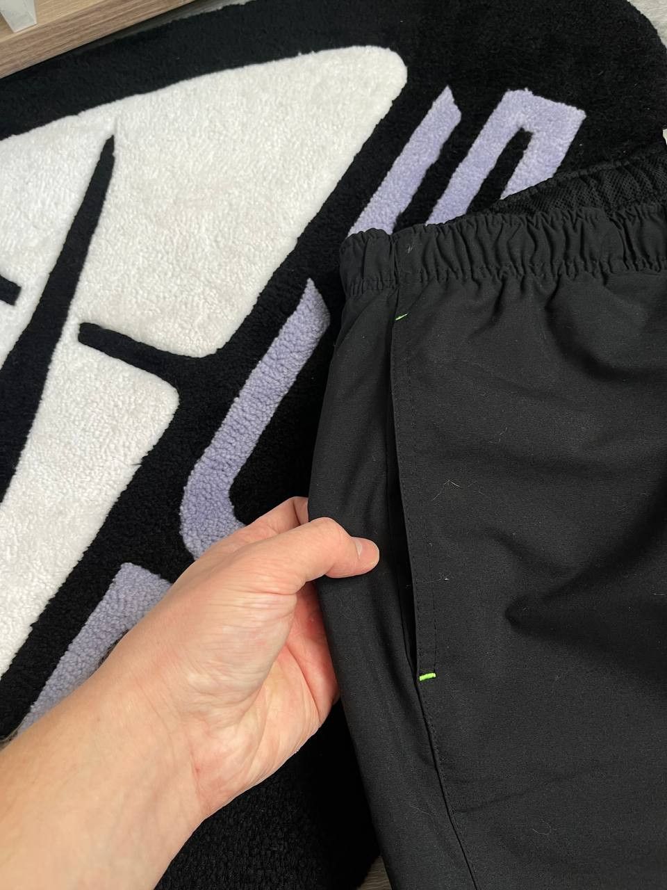 Nike × Streetwear × Vintage vintage rare nylon big logo nike swoosh drill track pants Size US 34 / EU 50 - 4 Thumbnail