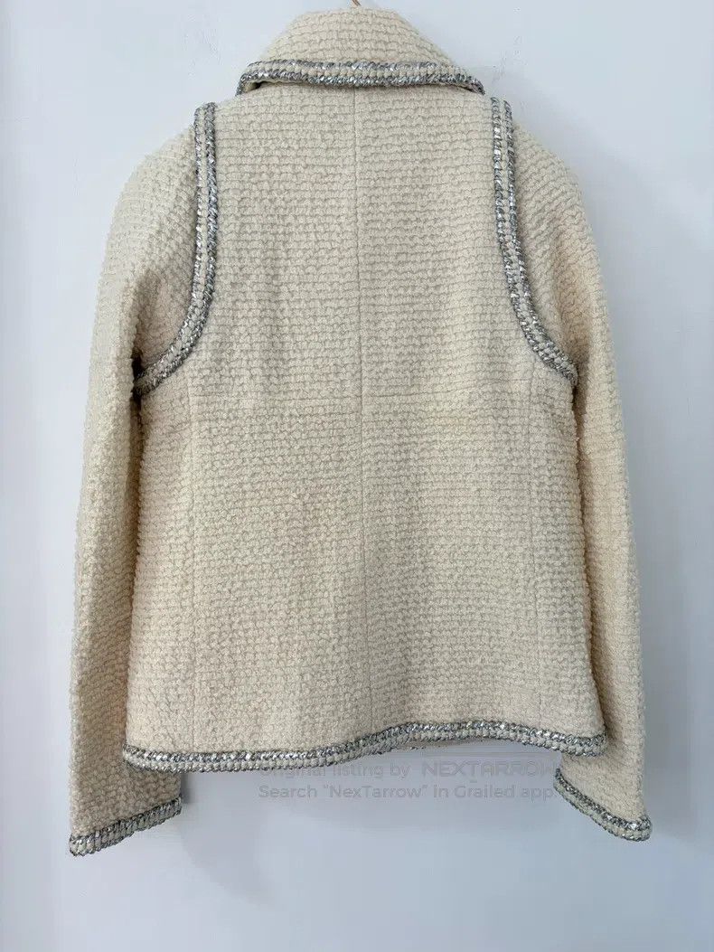 Chanel Chanel Ground control series beige silver tweed pearl spac Size XS / US 0-2 / IT 36-38 - 2 Thumbnail