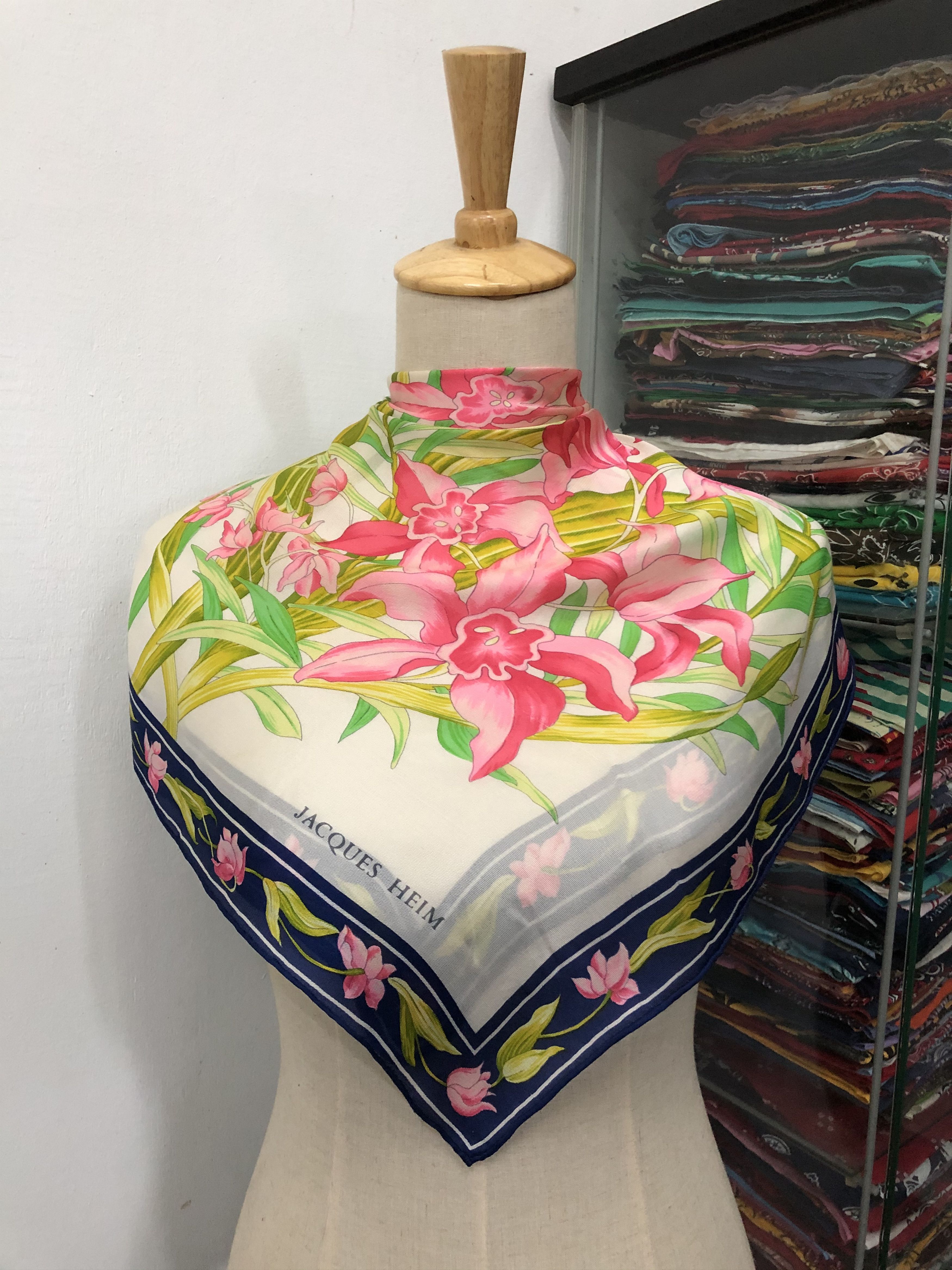 Vintage Vintage Jacques Heim Silk Scarf Size ONE SIZE - 1 Thumbnail