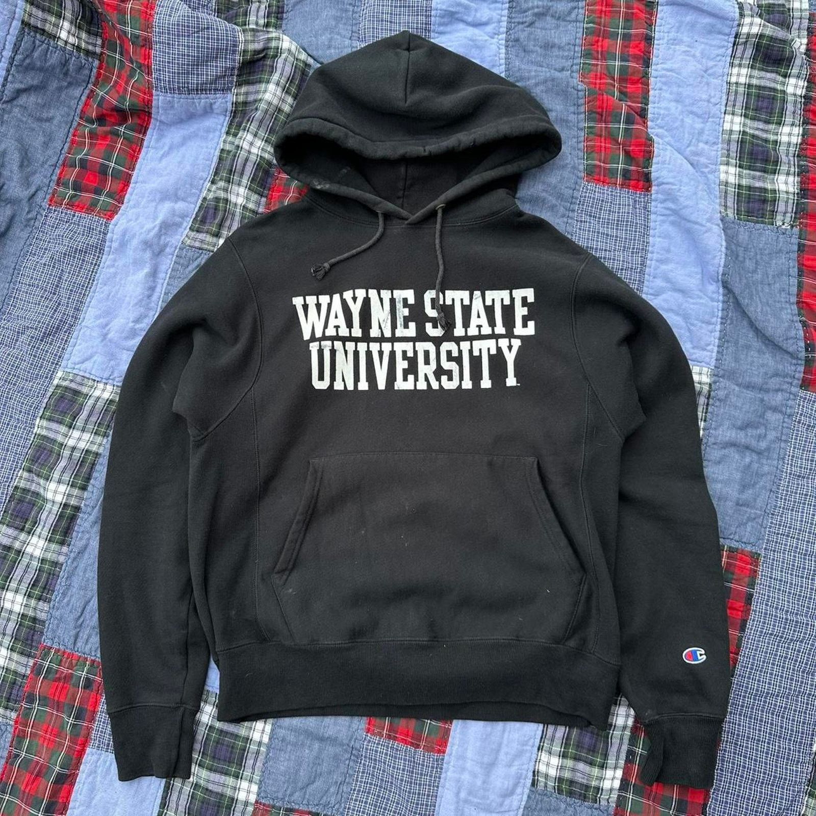 Champion Vintage 00s Wayne State Reverse Weave Champion Sweatshirt Size US S / EU 44-46 / 1 - 1 Thumbnail