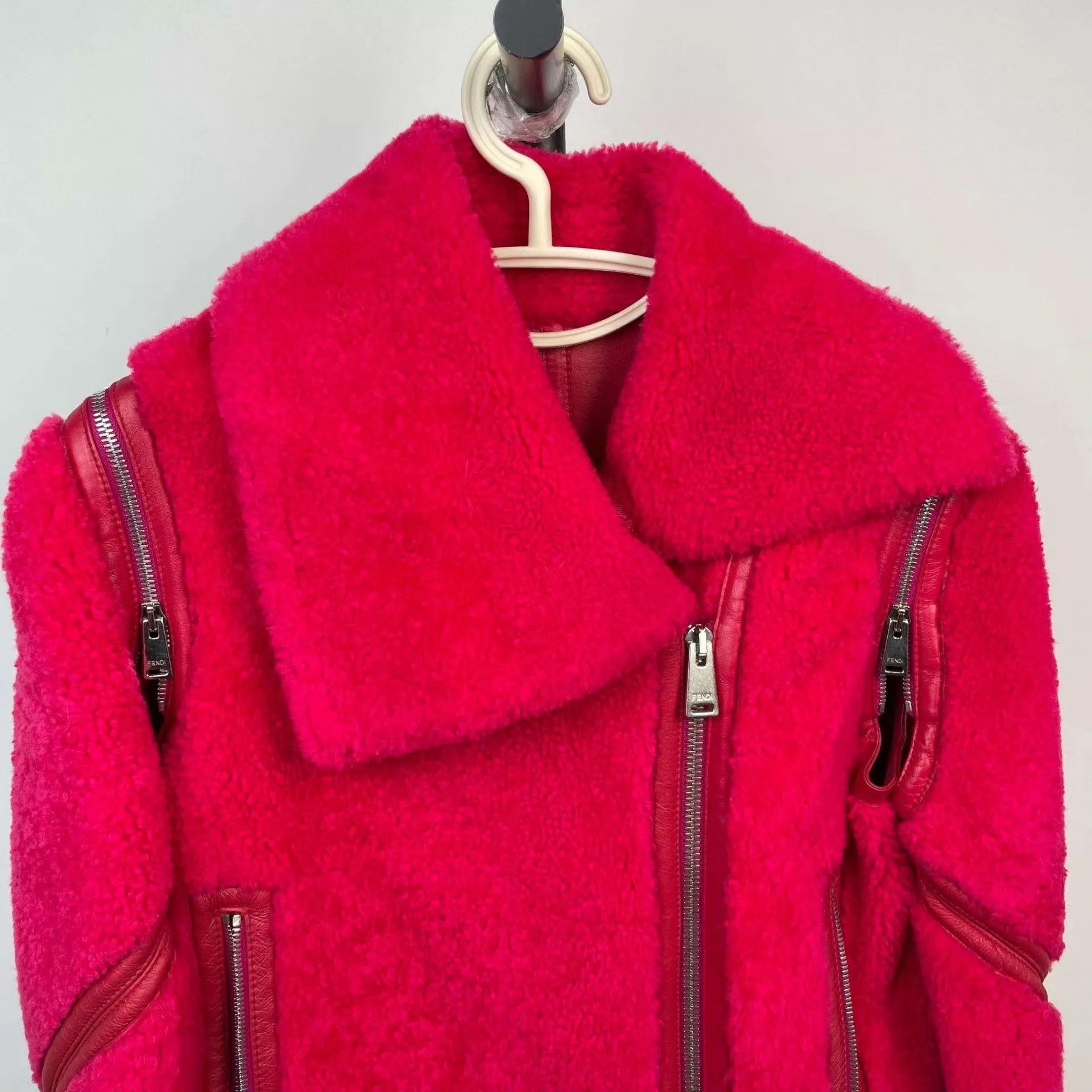 Fendi Fendi Red Shearling Coat 95 New 38 Size XS / US 0-2 / IT 36-38 - 8 Thumbnail