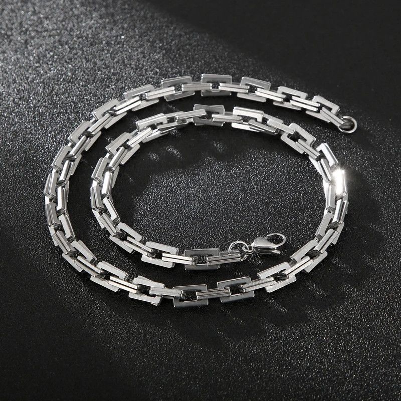 Jewelry Square Blade Chain Trendy Necklace Size ONE SIZE - 4 Thumbnail