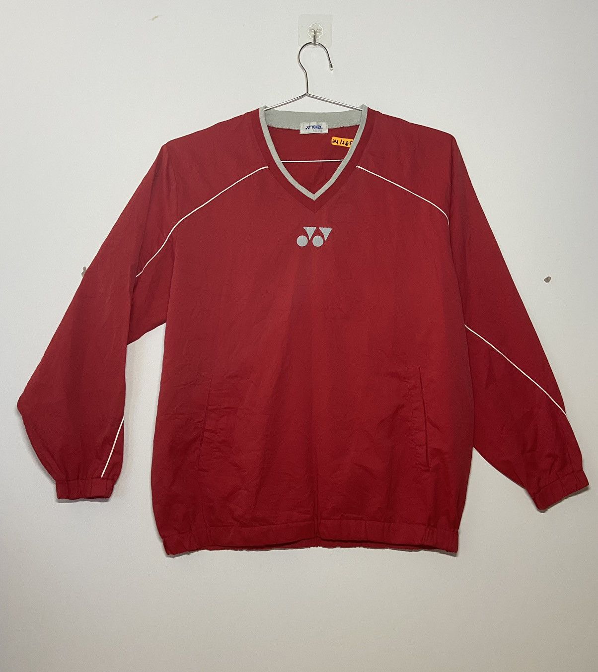 image of Yonex Vintage Longsleeve Jersey in Red, Men's (Size Large)