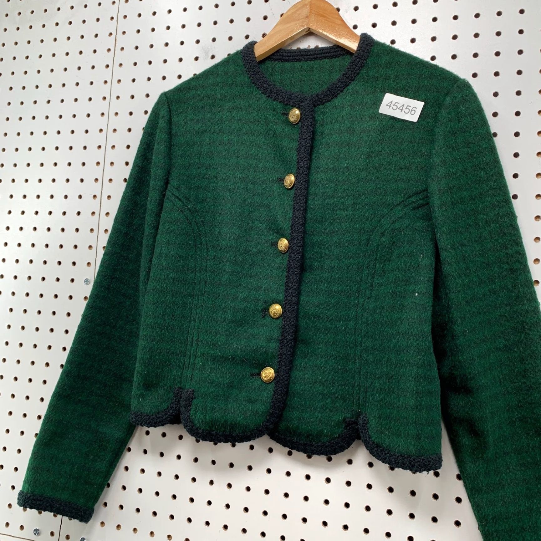 Vintage VINTAGE Gordon Highlanders Cardigan Wool Small Tartan Plaid Trachten Shirt Womens S Green Knit Button Crew Neck Long Sleeve Casual Sweater 90s Size S / US 4 / IT 40 - 2 Thumbnail