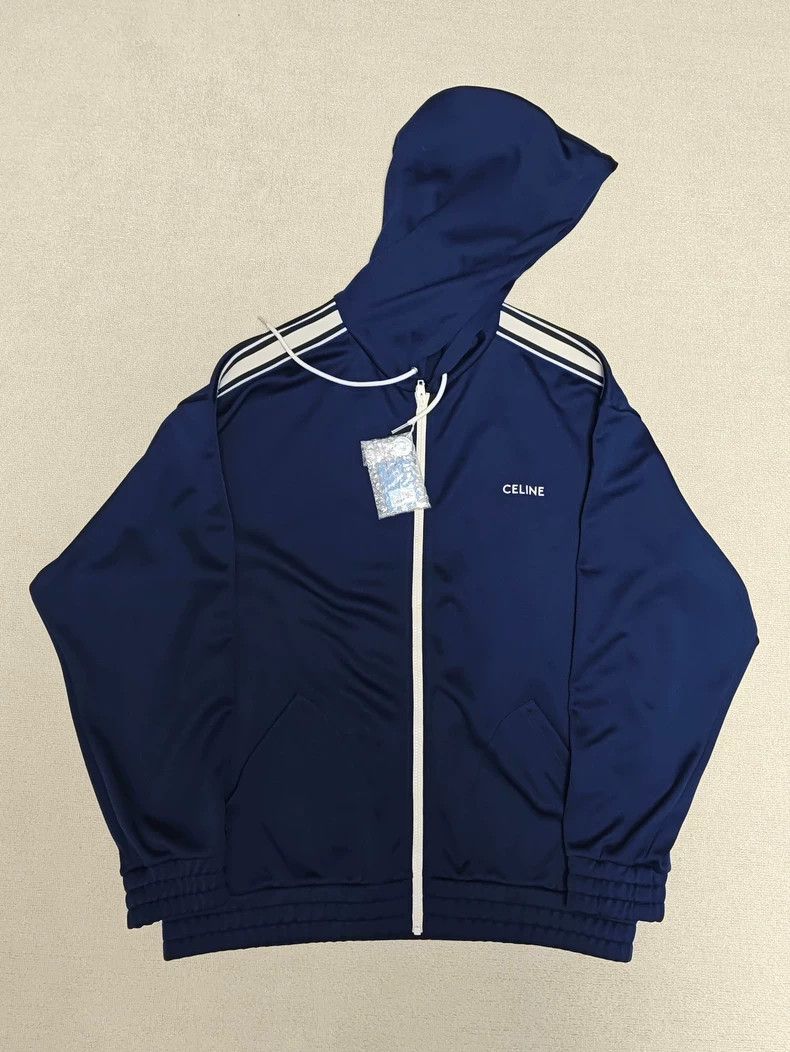 Celine Celine SS23 Logo Print Zip-Up Hoodie Jacket Size US L / EU 52-54 / 3 - 1 Thumbnail